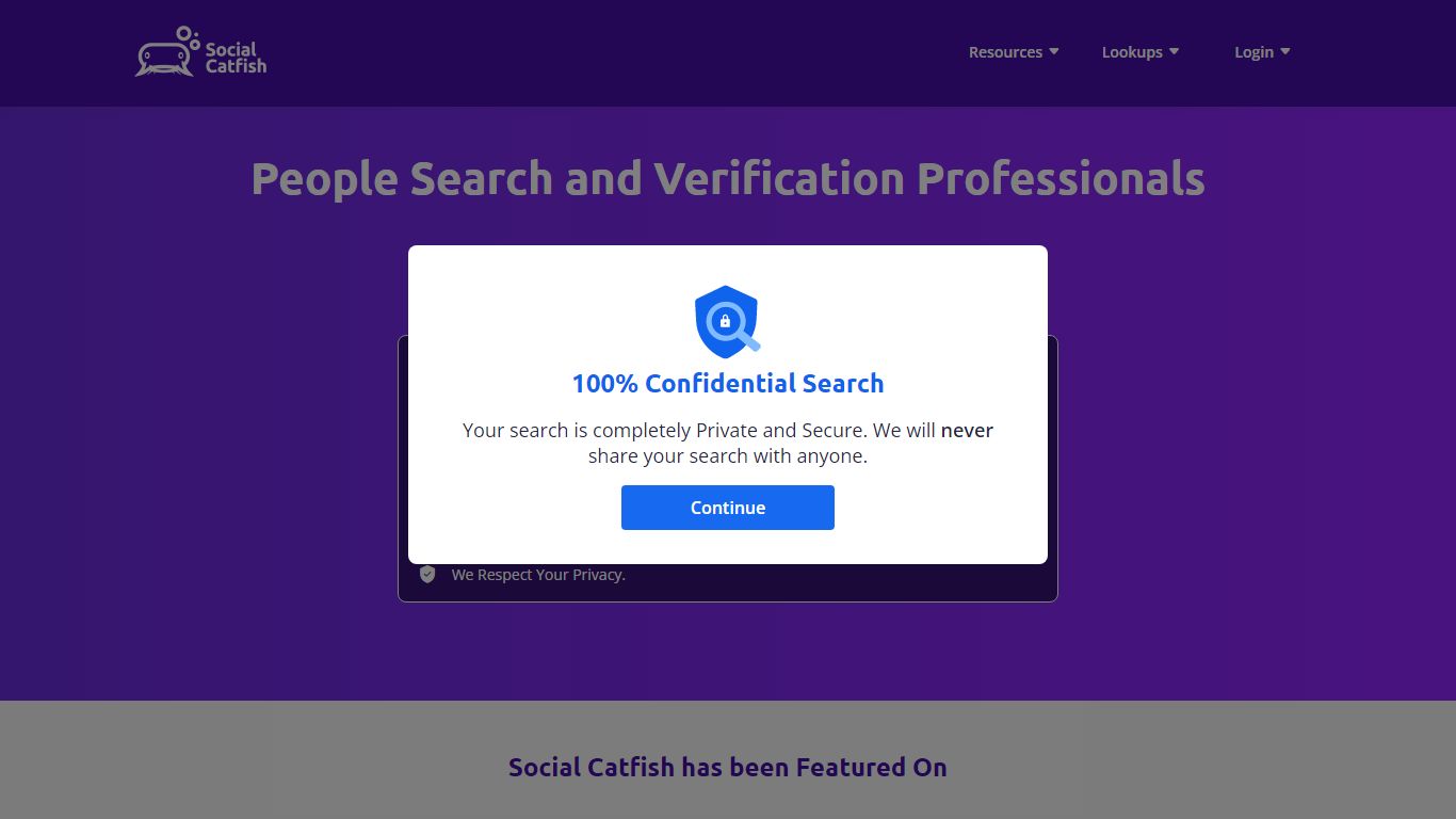 Reverse Lookup to Search and Verify Identities - Social Catfish